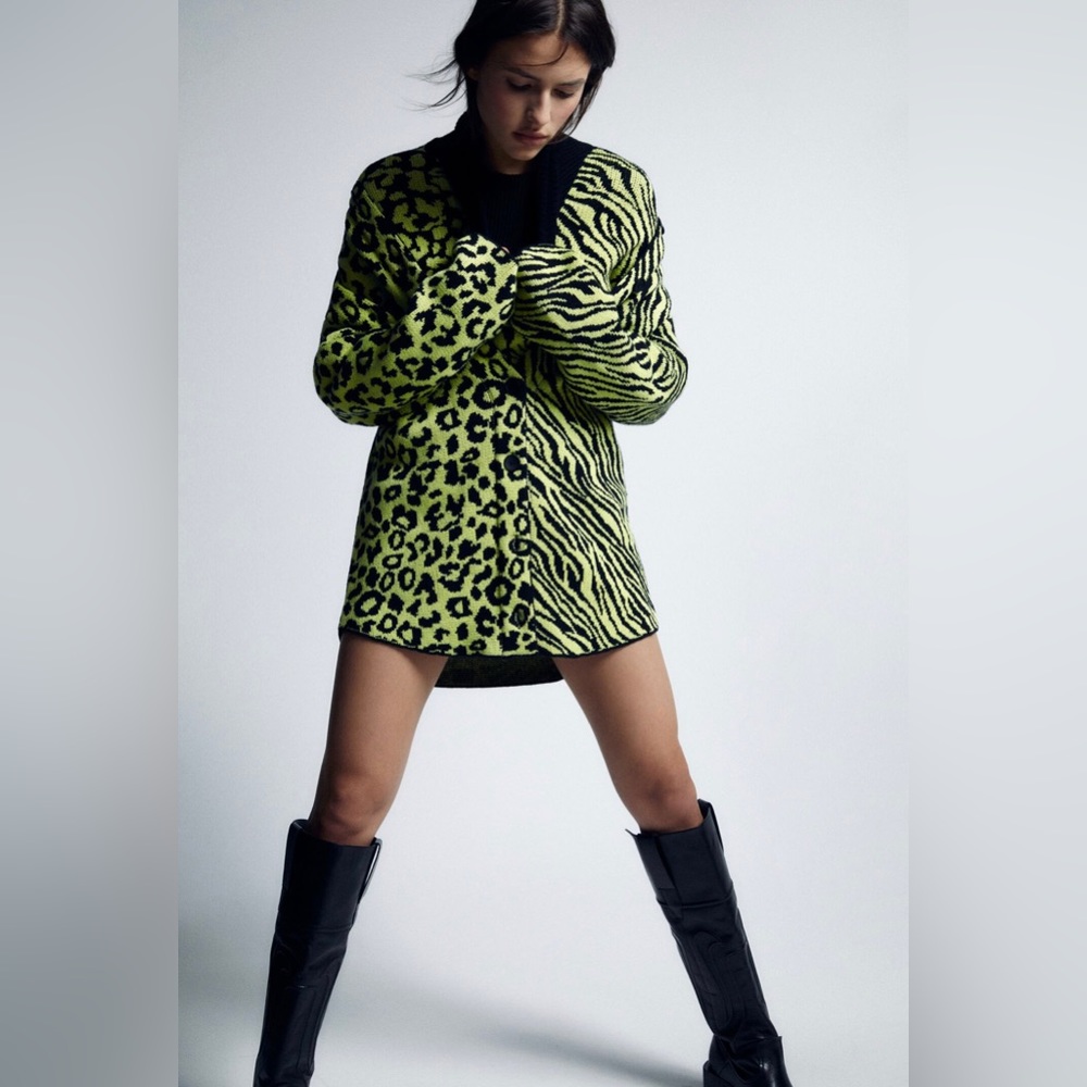 Zara patterned knit overshirt | Brand New | Size: S | New w/ tag